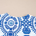  Vine Print Bohemian Puff Sleeve Blouse | S- XL
