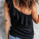  One Shoulder Ruffle Tank | S-2XL