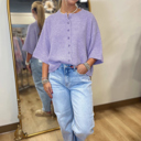  Modern Boxy 3/4 Sleeve Button Cardigan | S-XL