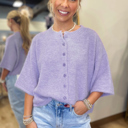  Modern Boxy 3/4 Sleeve Button Cardigan | S-XL