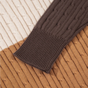  Colorblock Cable Knit Round Neck Sweater | S-XL