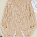  Pearl Lace Patchwork Sweater | S-XL