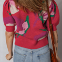  MY DREAM LIFE | Puff Sleeve Print Everyday Sweater | S-XL