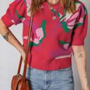  MY DREAM LIFE | Puff Sleeve Print Everyday Sweater | S-XL