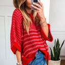  The Draped Slouch 3/4 sleeve Sweater | S-XL