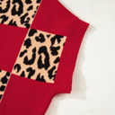  Checkerboard Short Sleeve Knit Sweater | S-XL