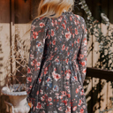  MY DREAM LIFE | My Fall Smocked Bodice Floral Mesh Mini Dress | S-XL