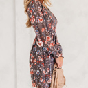  MY DREAM LIFE | My Fall Smocked Bodice Floral Mesh Mini Dress | S-XL