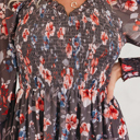  MY DREAM LIFE | My Fall Smocked Bodice Floral Mesh Mini Dress | S-XL