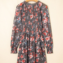  MY DREAM LIFE | My Fall Smocked Bodice Floral Mesh Mini Dress | S-XL