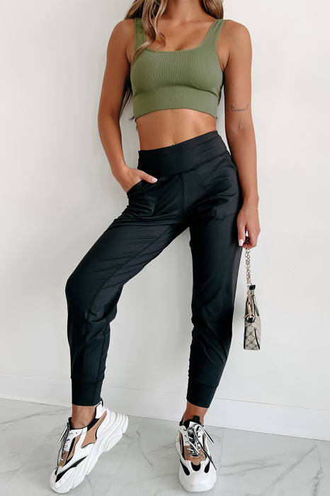 MY DREAM LIFE |High Waist Pocketed Joggers With Exposed Seam | S-XL