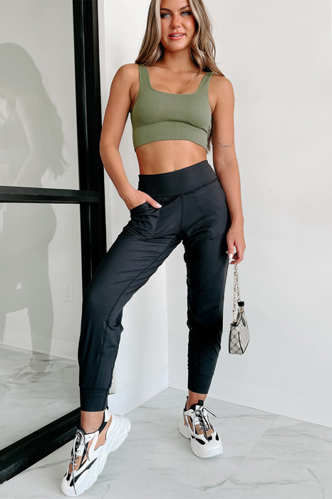 MY DREAM LIFE |High Waist Pocketed Joggers With Exposed Seam | S-XL