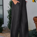  MY DREAM LIFE |Side Pockets High Waist Wide Leg Lightweight Jeans-Like Pants | S-XXL