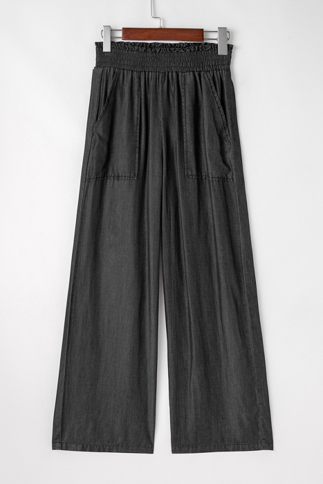 MY DREAM LIFE |Side Pockets High Waist Wide Leg Lightweight Jeans-Like Pants | S-XXL