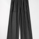  MY DREAM LIFE |Side Pockets High Waist Wide Leg Lightweight Jeans-Like Pants | S-XXL