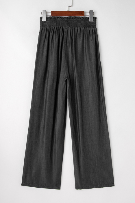 MY DREAM LIFE |Side Pockets High Waist Wide Leg Lightweight Jeans-Like Pants | S-XXL