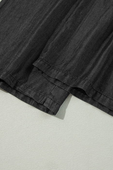 MY DREAM LIFE |Side Pockets High Waist Wide Leg Lightweight Jeans-Like Pants | S-XXL