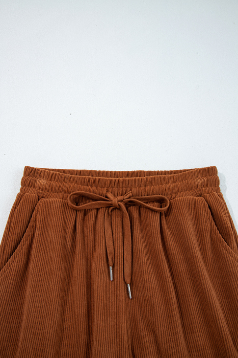MY DREAM LIFE | Cozy Season Babe Elastic Waist Corduroy Pants with Pockets | S-XL