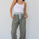  MY DREAM LIFE | Preppy Gingham Boxer Pants | S-XL