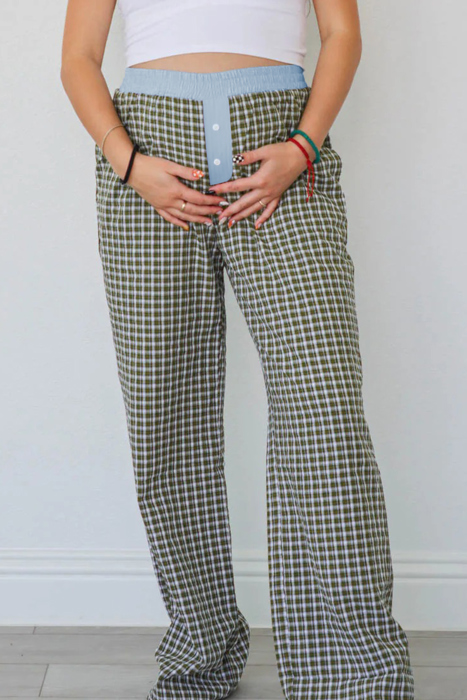 MY DREAM LIFE | Preppy Gingham Boxer Pants | S-XL