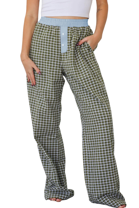MY DREAM LIFE | Preppy Gingham Boxer Pants | S-XL