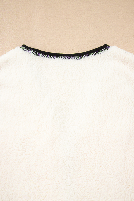 MY DREAM LIFE | Sherpa Contrast Trim Patch Pocket Cartridge Toggle Button Vest