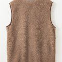  MY DREAM LIFE | Sherpa Contrast Trim Patch Pocket Cartridge Toggle Button Vest