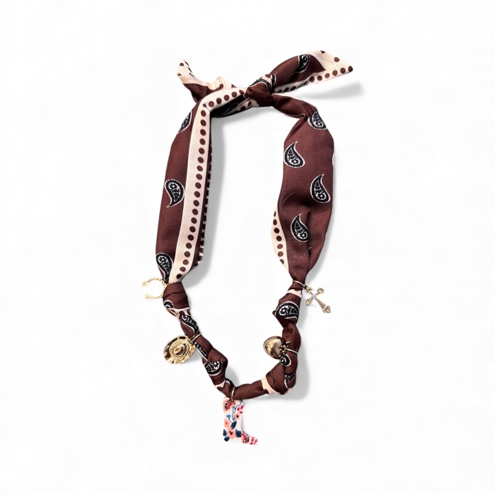 MY DREAM LIFE | Western Scarf Charm Necklace-boot Hat Cross Horseshoe