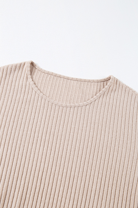 Casual Knit Long Sleeve Drop Shoulder Top | S-XL