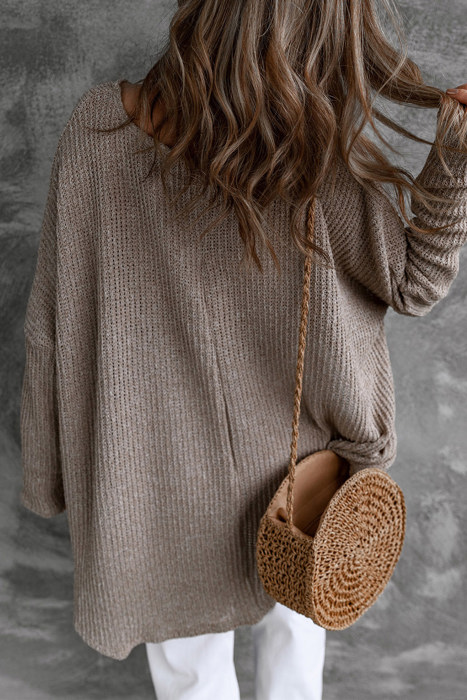 Dolman Long Sleeve Slouchy High Low Top | S-XXL