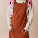  MY DREAM LIFE | Front Pockets Corduroy Overall Dress