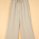  Stripe Wide Leg Adjustable Drawstring Waist Pants | S-3X