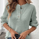  MY DREAM LIFE | Ribbed  Henley Knit Front Pouch Pocket Top | S-XL