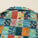  Spring Boho Bloom Print Roll Up Sleeve Blouse | S-XL