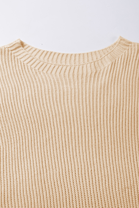 MY DREAM LIFE | Short Sleeve Side Slit Oversized Sweater