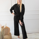  Checkered Textured Top and Pants Set | S-2XL