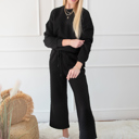  Checkered Textured Top and Pants Set | S-2XL