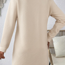  MY DREAM LIFE | Textured Long Sleeve Side Pockets Shift Dress