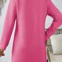  MY DREAM LIFE | Textured Long Sleeve Side Pockets Shift Dress