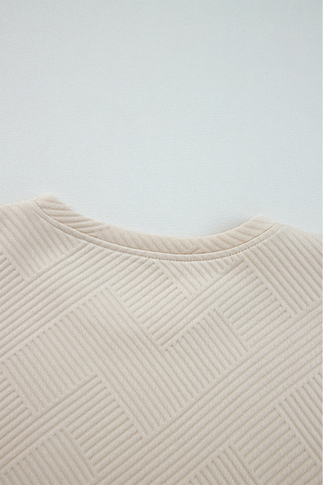 MY DREAM LIFE | Textured Long Sleeve Side Pockets Shift Dress