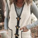  MY DREAM LIFE | Sherpa Contrast Trim Patch Pocket Cartridge Toggle Button Vest