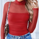  Heartbreaker Mesh Patchwork Long Sleeve Top | S-XL