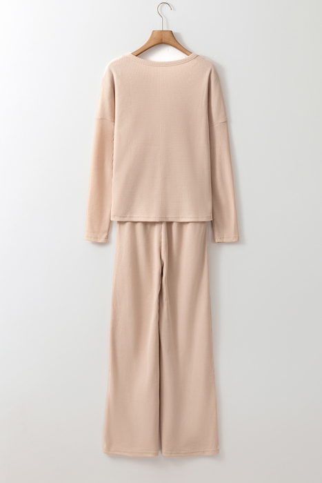 MY DREAM LIFE | Textured Long Sleeve Tops and Pants Lounge Set | S-XXL