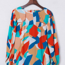  Abstract Ruffled Sleeve Blouse | Free Shipping