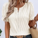  Spring Whisper Textured Puff Sleeve Blouse | S-2XL