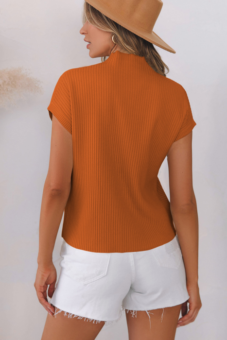 MY DREAM LIFE | Pocket Ribbed Knit Short Sleeve Sweater | S-XL