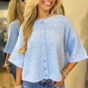  Modern Boxy 3/4 Sleeve Button Cardigan | S-XL