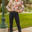  Floral Charm Ruffle Shoulder Blouse | S-XL