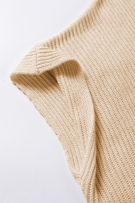 MY DREAM LIFE | Short Sleeve Side Slit Oversized Sweater