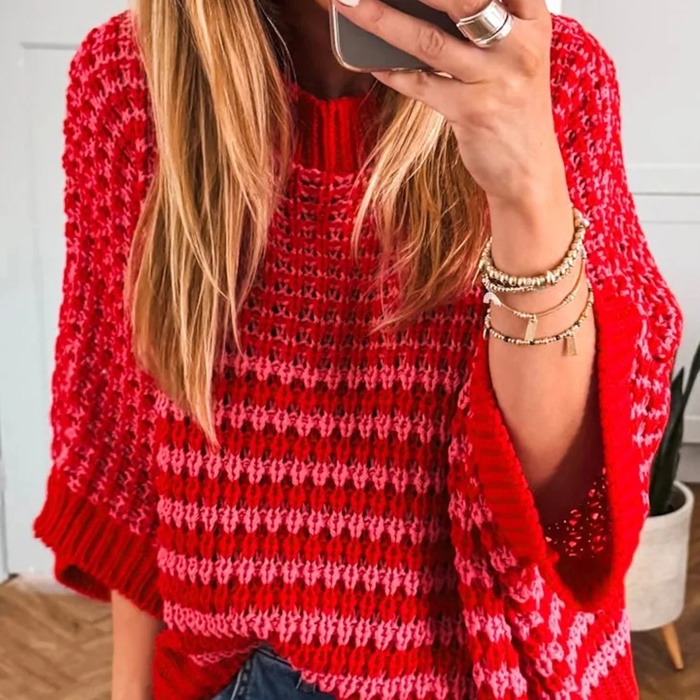 The Draped Slouch 3/4 sleeve Sweater | S-XL